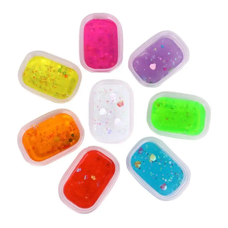 Crystal Mud Slime Transparent Student Baby Girl Toy Soft Clay Play Dough Eonal Toy for Children under 3 Years Old