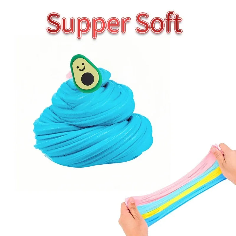 Super Butter Slime Kit Bulk Wholesale DIY Cloud Fluffy Clay with Foam Bubbles Arts and Crafts Supplies for Kids with Charms